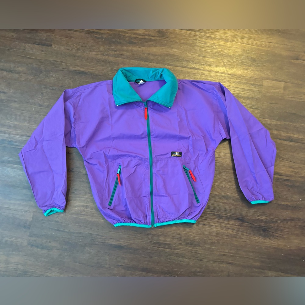 Vintage 1980/90’s Windbreaker purple and teal Sierra Design Large Men’s